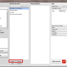 Import / Export de listes