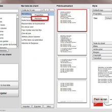 Retirer un chant d’une liste
